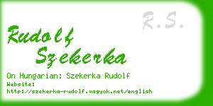 rudolf szekerka business card